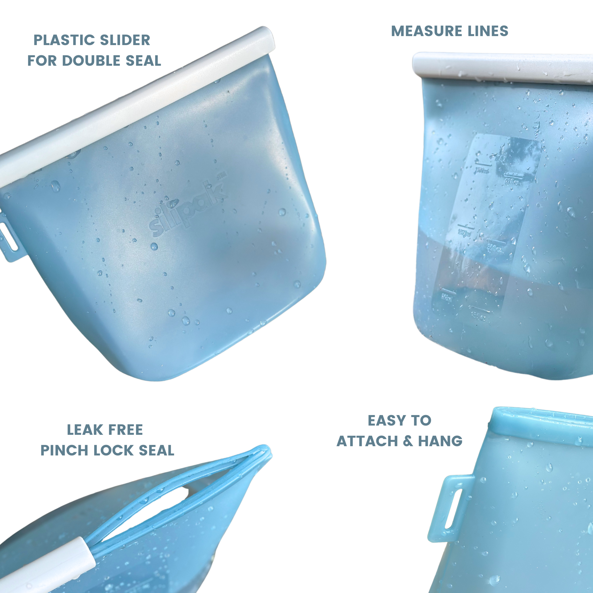 Silipak Silicone Food Storage Bags (3-Pack)