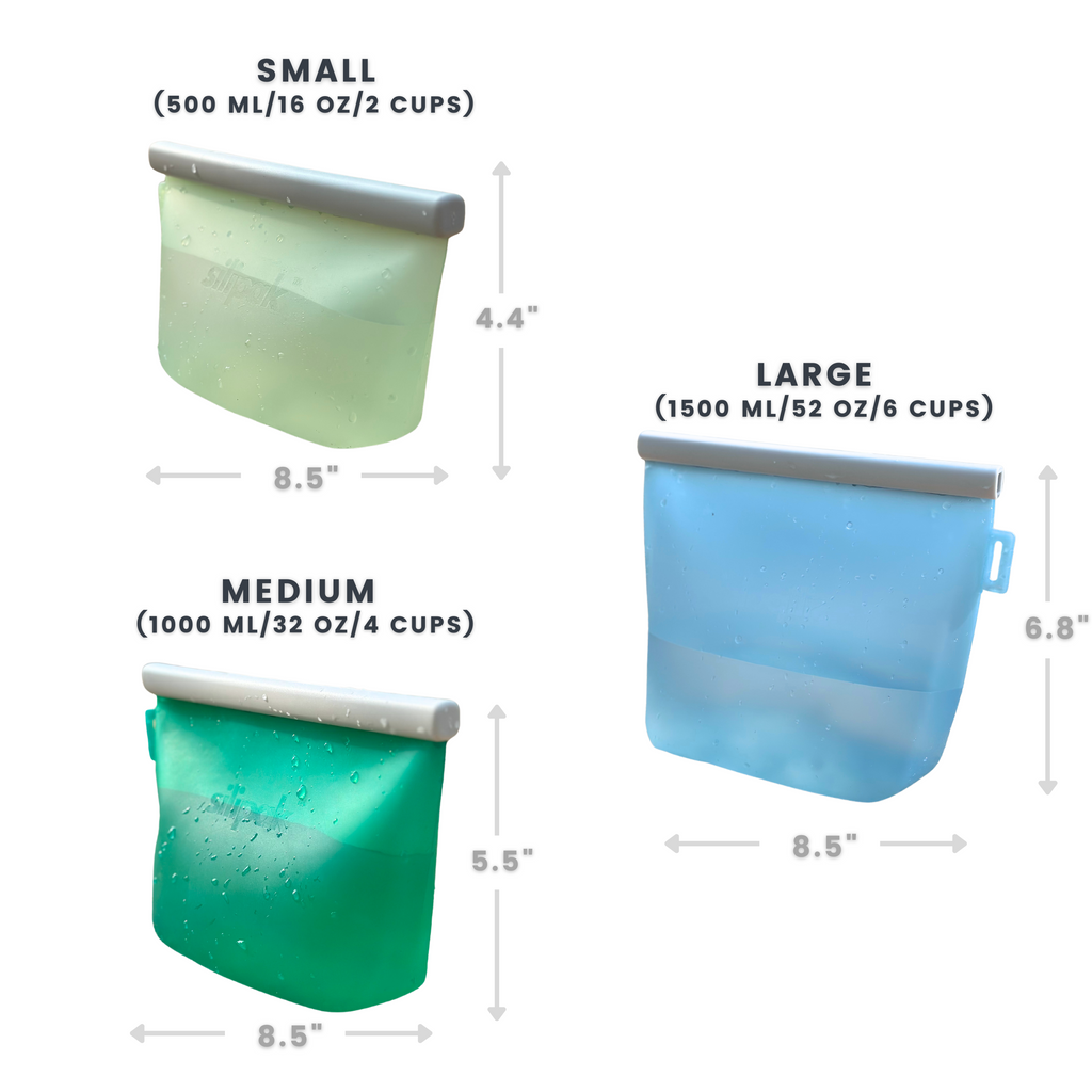 Silipak Silicone Food Storage Bags (3-Pack)